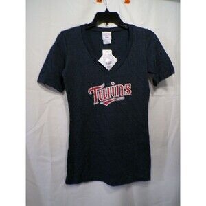 Campus Lifestyle Women's Minnesota Twins Navy V Neck T Shirt Size S